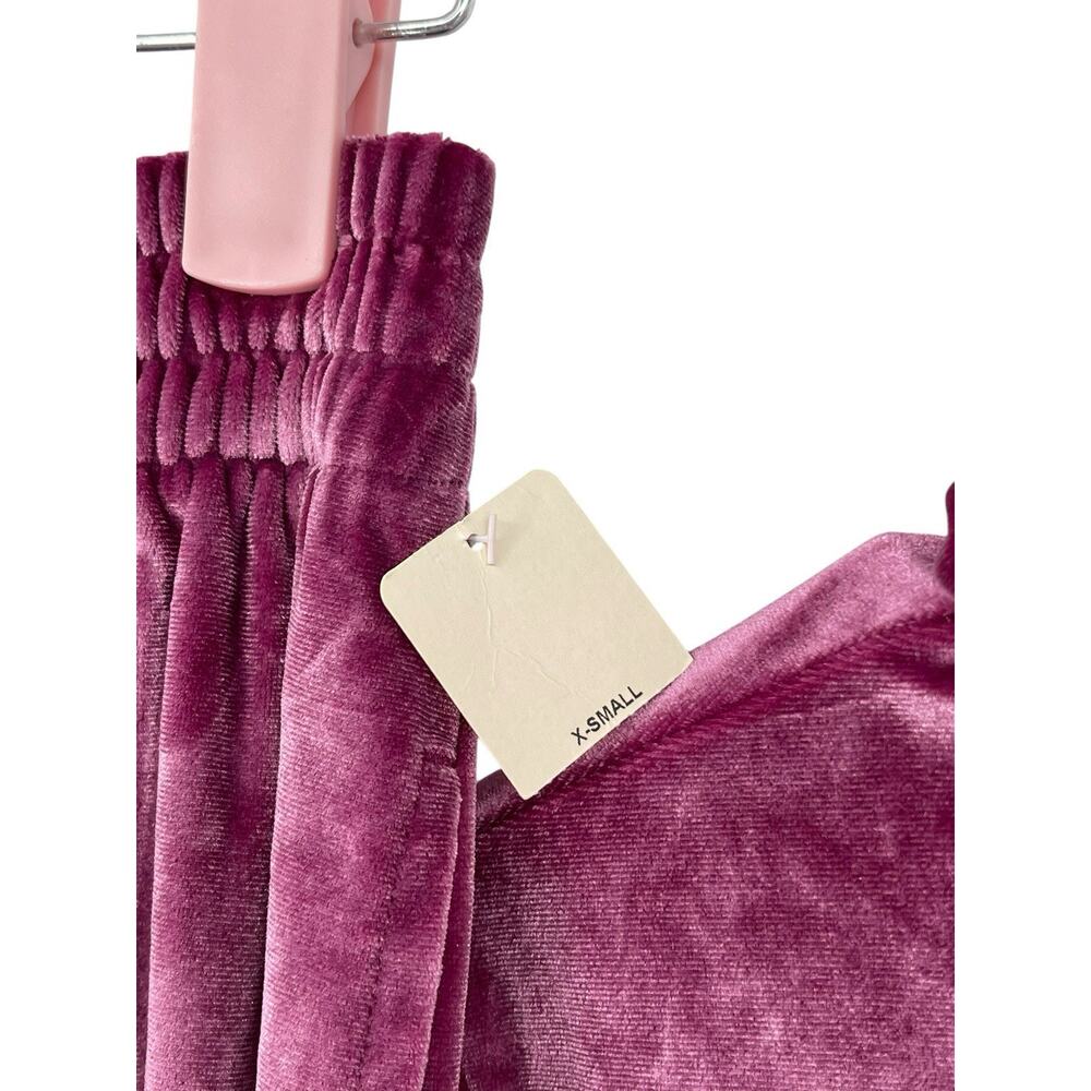 NWT Victoria’s Secret Velour Shine Tracksuit Crop Hoodie Pants Pink Size S XS - Picture 10 of 12
